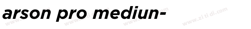 arson pro mediun字体转换